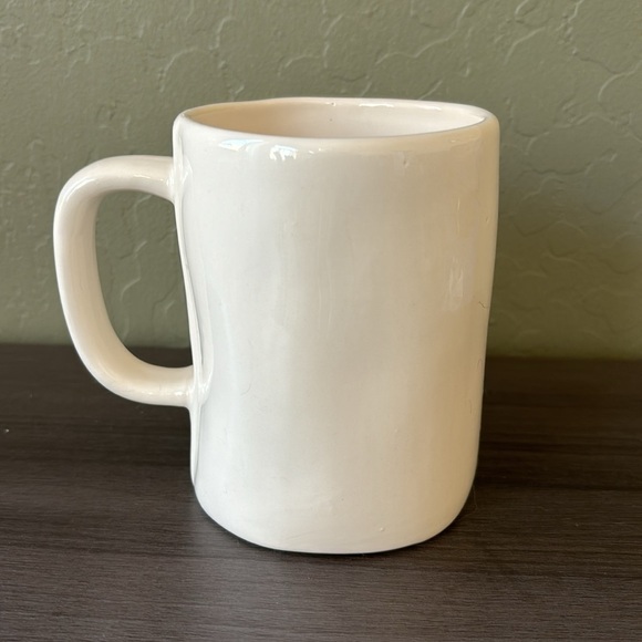 “Coffee” White Ceramic Farmhouse Coffee Mug - Picture 3 of 5